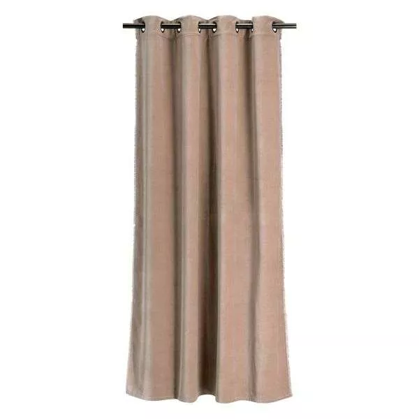 rideau velours Taupe oeillets 