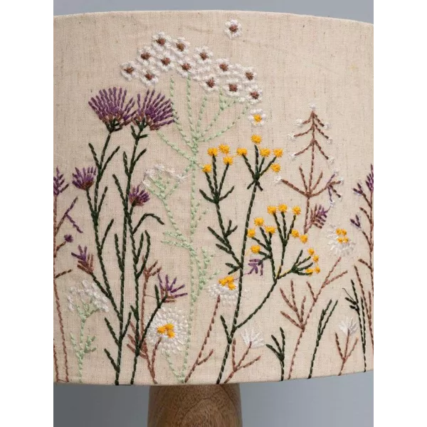 Lampe à Poser Cosy abat-jour broderie