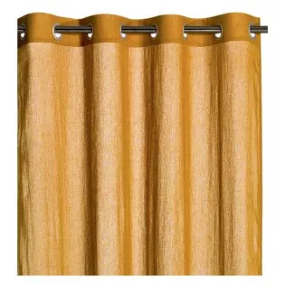 Rideau Voilage Lin et Coton Bronze Vivaraise