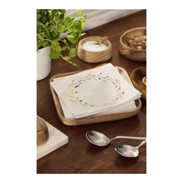Serviettes en Papier couronne fleurs Ib Laursen