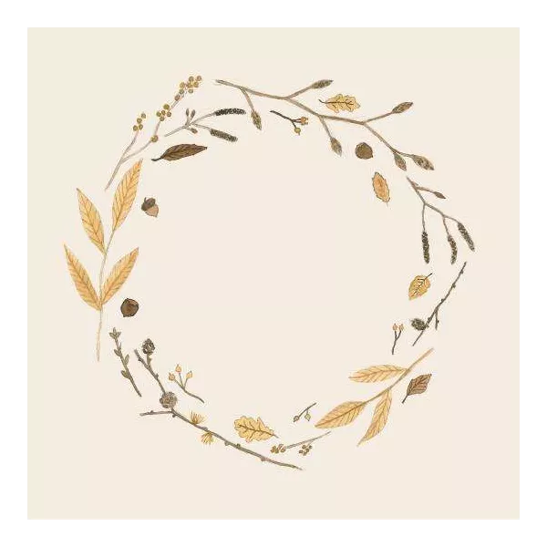 Serviettes en Papier couronne fleurs Ib Laursen