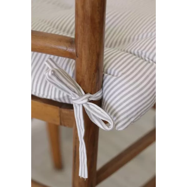 Coussins de Chaises Rayures Grises