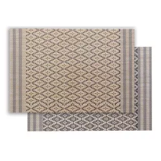 Set de Table Tissage Vivaraise Naturel/noir