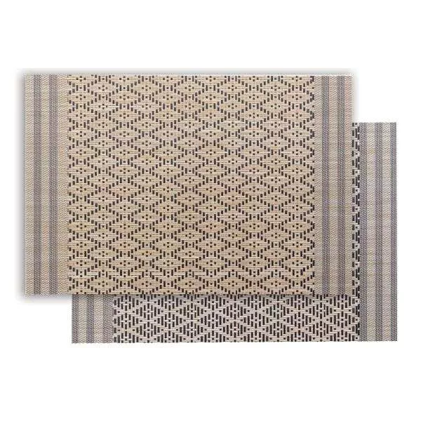 Set de Table Tissage Vivaraise Naturel/noir