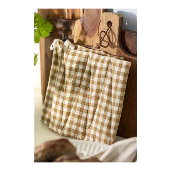 Maniques Cuisine à Carreaux Naturel