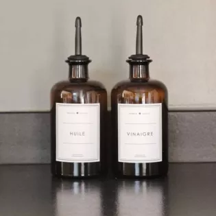 Bouteilles Huile Vinaigre Déco Cuisine