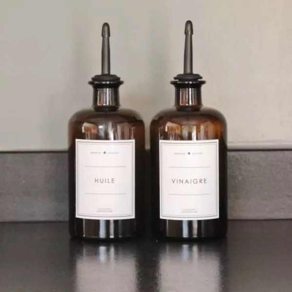 Bouteilles Huile Vinaigre Déco Cuisine