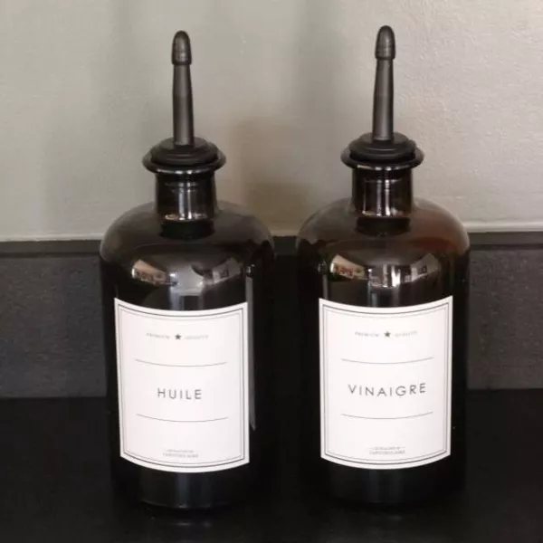 Bouteilles Huile Vinaigre Déco Cuisine
