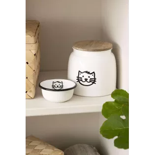 Bol métal émaillé Rétro Chat