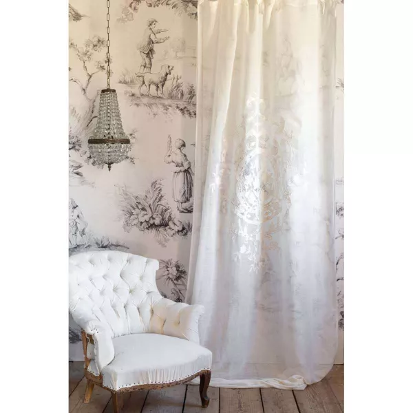 Rideau lin romantique