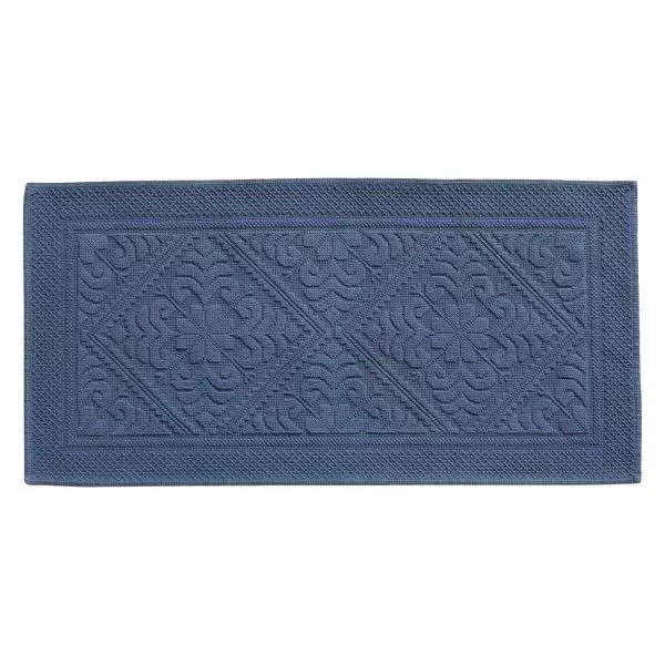 Tapis de bain bleu 54x110 cm