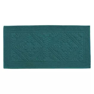 Tapis de bain peacock en éponge style hammam