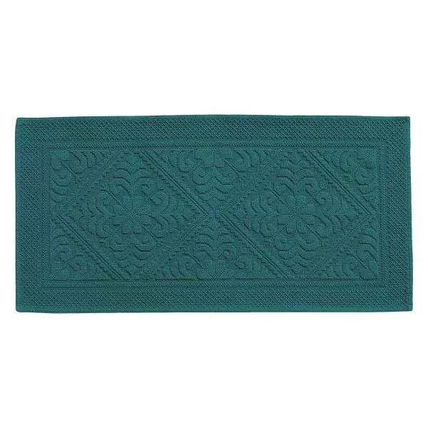 Tapis de bain peacock en éponge style hammam