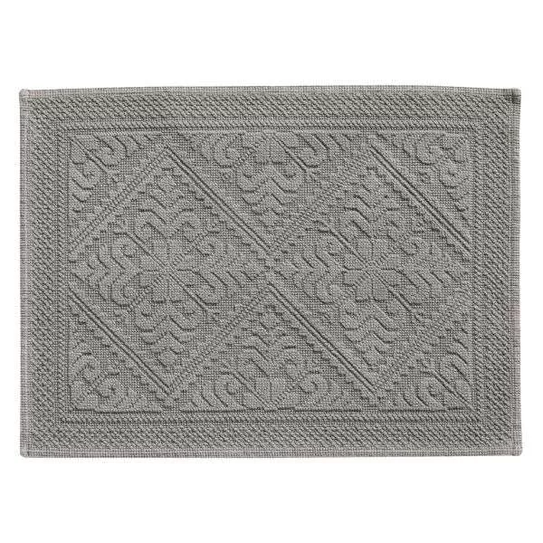 Grand Tapis de Salle de Bain Gris Orage