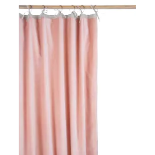 rideau velours rose