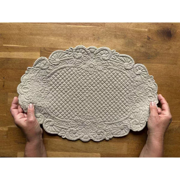 Set de Table Beige Boutis Blanc Mariclo