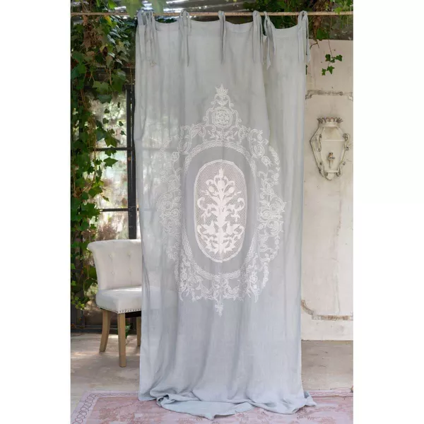 Rideau romantique Lin Gris Perle