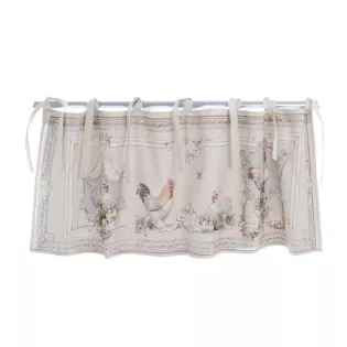 Cantonnière Déco Cuisine Blanc Mariclo