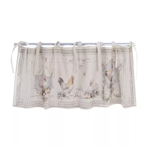 Cantonnière Déco Cuisine Blanc Mariclo