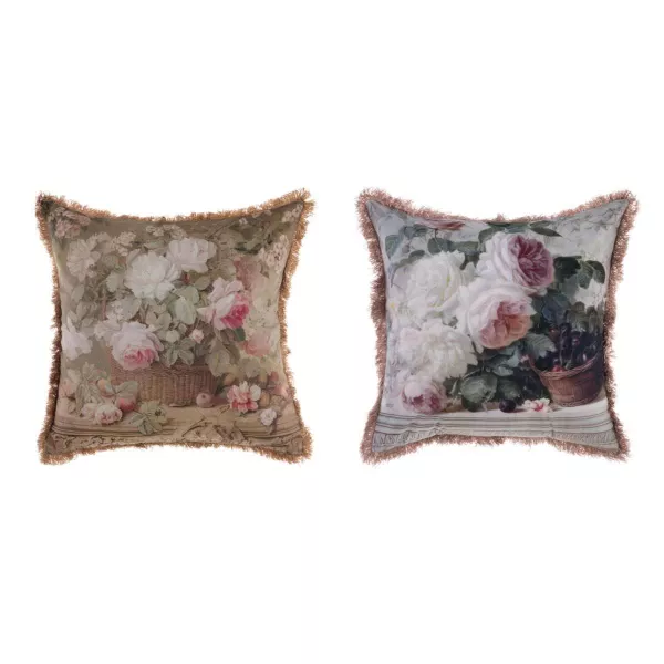Coussins Romantiques Velours Blanc Mariclo