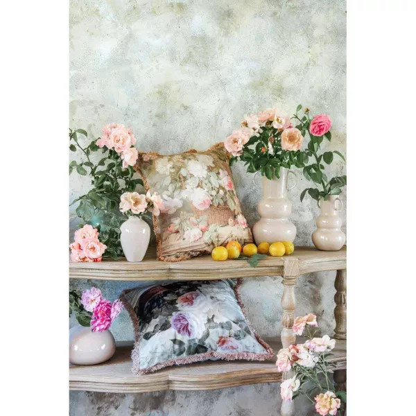 Coussins Romantiques Velours Blanc Mariclo