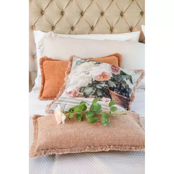 Coussins Romantiques Velours Blanc Mariclo
