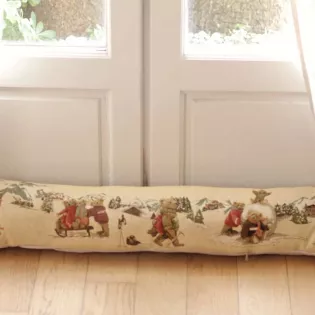 Coussin Boudin bas de Porte Original Ours au ski