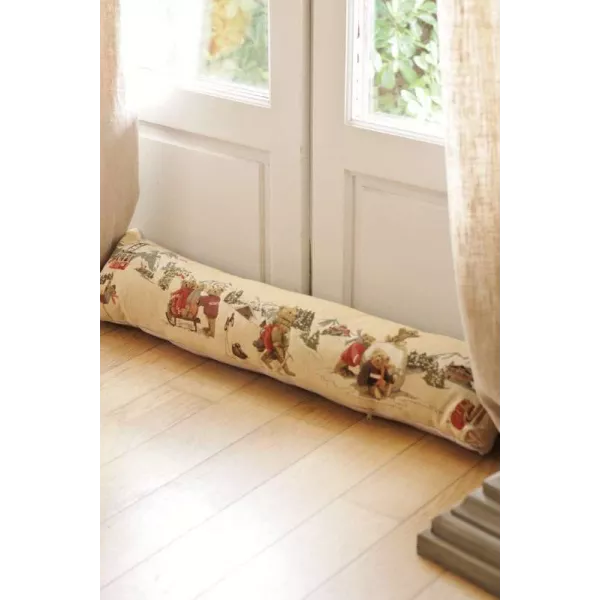 Coussin Boudin bas de Porte Original Ours au ski