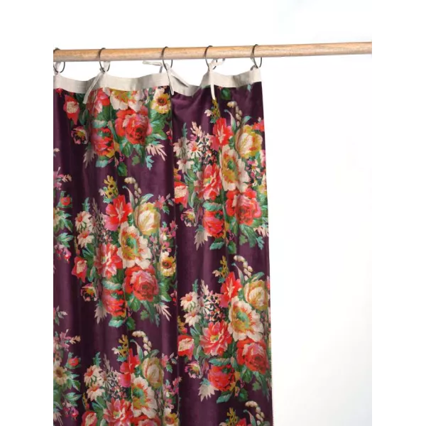 Rideau Velours Fleuri Cosy Déco