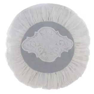 Coussin Rond Dentelle Shabby Style