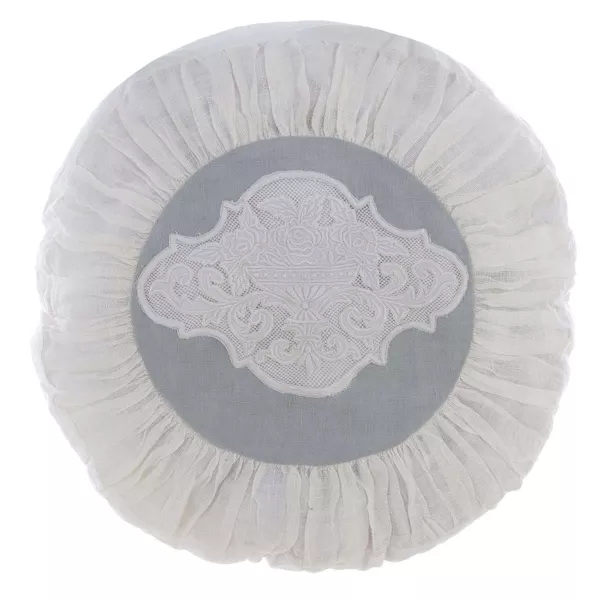 Coussin Rond Dentelle Shabby Style