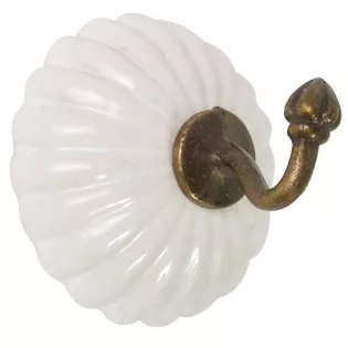 Patère fonte et porcelaine Style Charme Chic