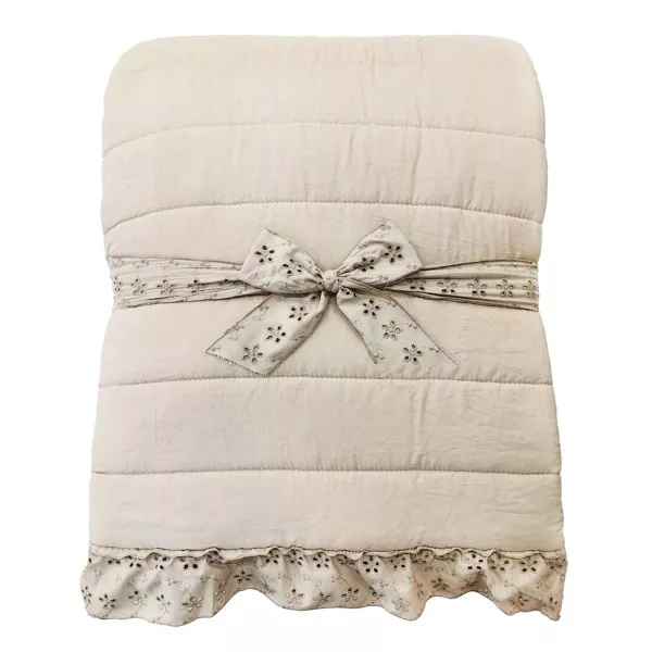 Dessus de Lit Matelassé Romantique Blanc Mariclo