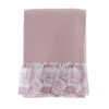 Dessus de Lit Toile de Jouy Rose Style Ancien