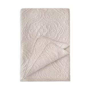 Couvre Lit Boutis Beige Style Classique