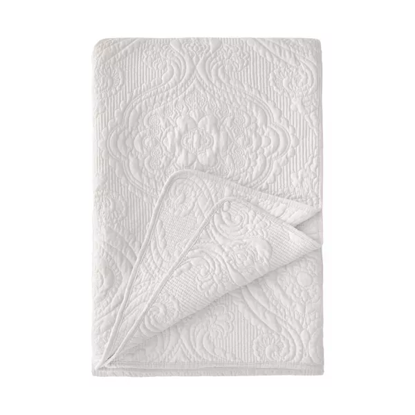 Couvre Lit Boutis Blanc Style Classique Maison Blanc Mariclo