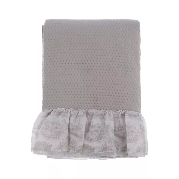 Couvre Lit Toile Jouy Beige