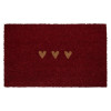 Joli Paillasson avec Coeurs Rouges - Tapis d'entrée Original et Cosy
