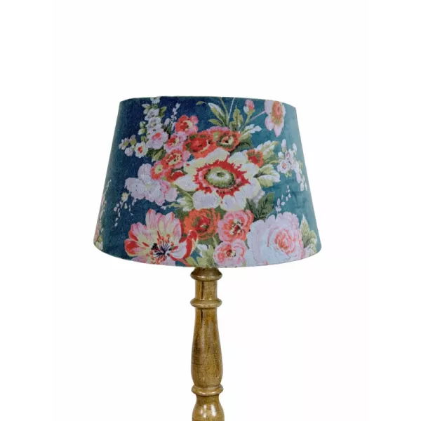 Abat-Jour Fleuris Velours Style Cosy