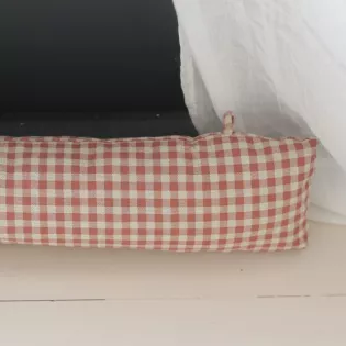 Boudin de Porte original Isolant Vichy Rouge Style Rustique