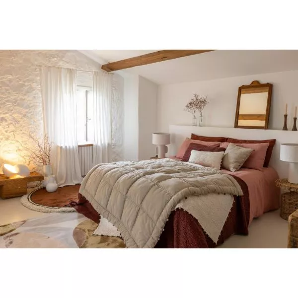 Édredon Carré 160x160 cm Gastounet Sienne Vivaraise