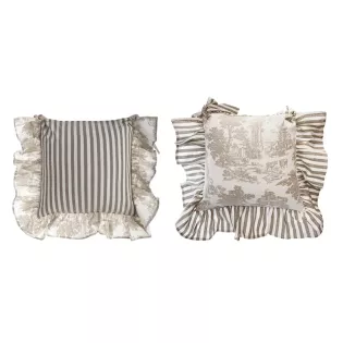 Housse coussin de chaise toile de Jouy Shabby
