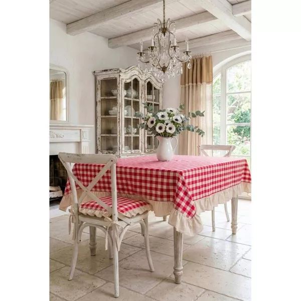 Coussin de Chaise Cuisine Déhoussable Motif Campagne Chic Lavable