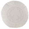 Coussin Rond Déco de Charme Blanc Mariclo