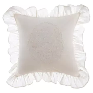 Coussin Blanc Mariclo Shabby Volants