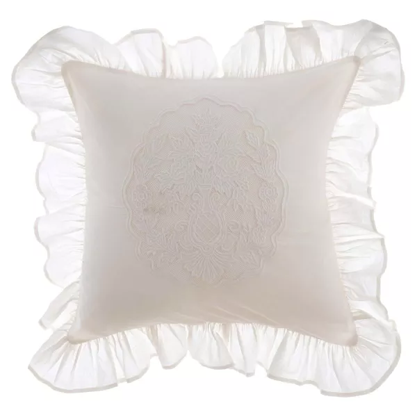Coussin Blanc Mariclo Shabby Volants